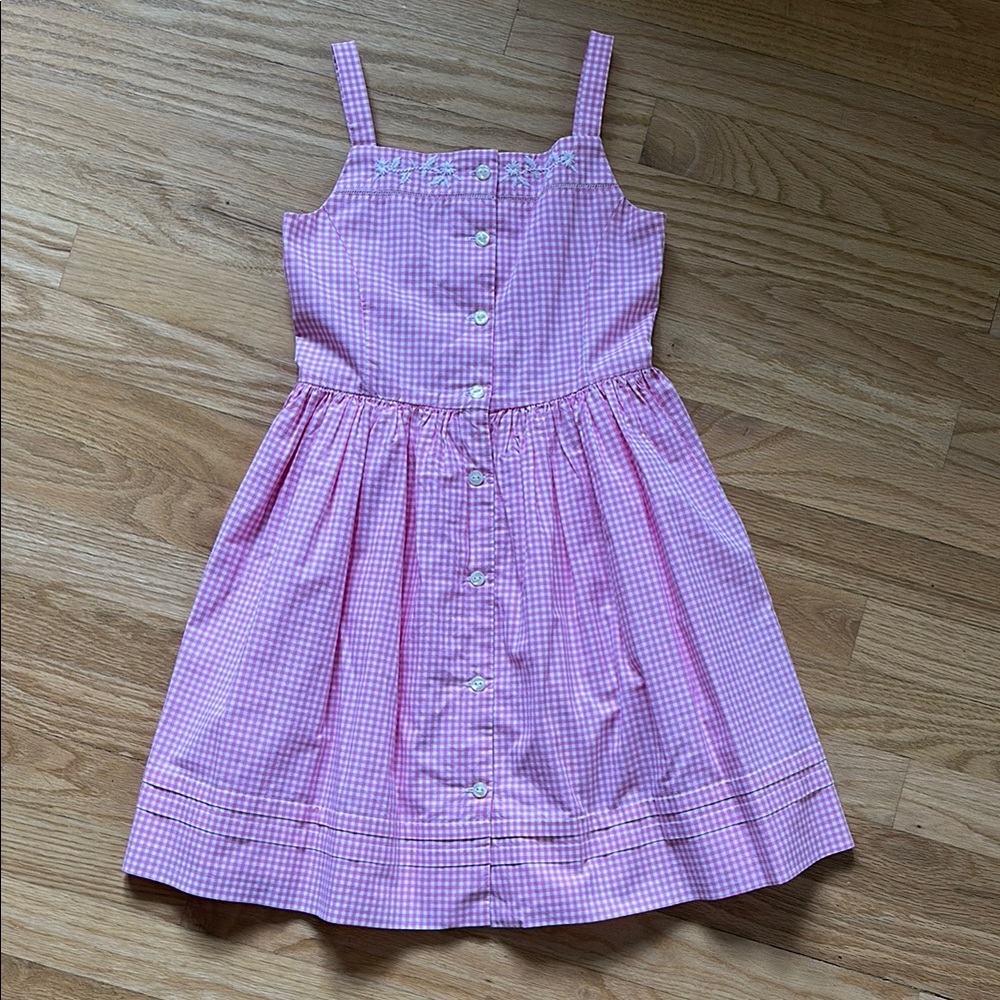 Ralph Lauren Polo Cotton Gingham Kids Dress